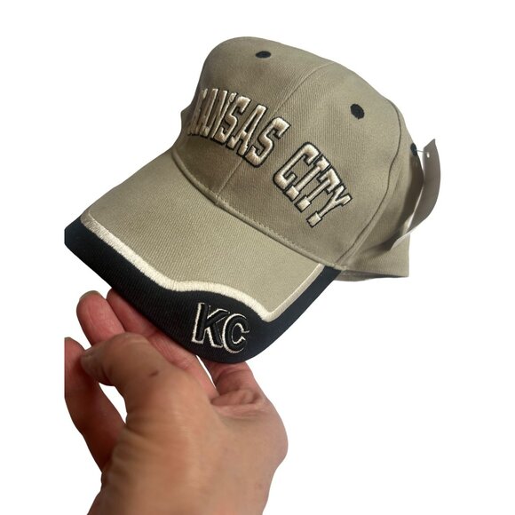 Kansas City Beige & Black Baseball Cap By Fahrenheit Headwear Company - Picture 9 of 9